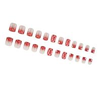24PCS Cuore Francese Disegna Unghie Finte Pressa Acrilica Sulla Decorazione Per Le Chiodi Per Migliorare Il Sguardo Di San Valentino