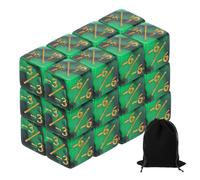 24Pcs Dadi Magici Contatori, Set Dadi Acrilici D6 per Token, Verde & Nero