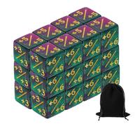 24Pcs Dadi Magici Contatori, Set Dadi Acrilici D6 per Vita Verde e Viola