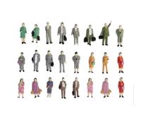 24pcs Dipinto Modello Treno In Piedi Persone Figure Scala HO (da 1 a 87) P87-12
