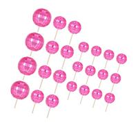 24pcs Discos Cake Inserti Cupcake Topper Ornamento Per Feste a Tema Elegante Celebrazione Accessori Torta Riflettente Topper