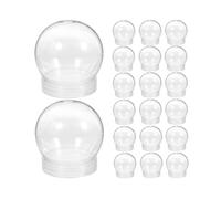 24Pcs DIY Snow Globe Plastic Clear Plastic Globes Water Globe for Christmas Crafts Making (S)