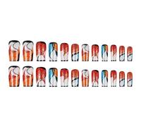 24pcs False Nails False Nails Premere Copertine Complete Artificiali Decorazioni Per Manicure Per Un Bastone Abbigliamento Quotidiano Sul Chiodo