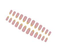 24PCS Francese Pizzo Artificiale Chiodi Mandorla ABS Comfort Fit Premere Su Unghie Per Le Donne Giornaliere Partito Francese Pizzo Premere Su Chiodo