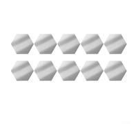24pcs Golden Hexagon Mirror Wall Stickers A Modern Take on Home Decoration (S 24pcs Argento)