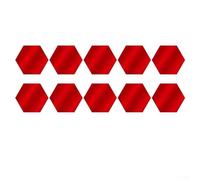 24pcs Golden Hexagon Mirror Wall Stickers A Modern Take on Home Decoration (S 24pcs rosso)