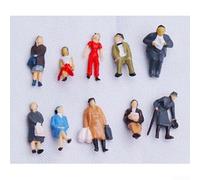 24Pcs HO Scala Modello Persone Figure 1:87 per Treno Layout Scenario Costruzione Diorama Accessori Stazione Ferroviaria Modellazione Strada e Paesaggio