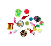 24Pcs Kitten Interactive Toys Ideal for Home Play Promoting Exercise Inducement Through Engaging Mice And Balls with Bell Pendants