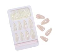 24pcs Lucido Unghie Finte Mandorla Acrilico Press On Unghie Coperture Piene Stick On Unghie Manicure Set