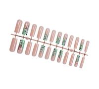 24pcs Lungo Quadrato Premere Su Unghie Floreale Acrilico Stick On Per Le Donne Alla Ricerca Unica Manicure Nail Decorazione