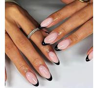 24pcs Mandorla Press On Nails French Tip Artificiale Disegni Alla Moda Decorazione Per L'Uso Quotidiano Nail Art