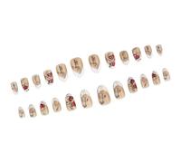 24Pcs Mandorla Press On Nails San Valentino Unghie Finte Francesi Acrilico Unghie Finte Unghie Artificiali Colle Sulle