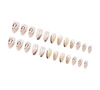 24Pcs Mandorla Press On Unghie Gradienti Unghie Finte Francesi Unghie Finte Acriliche Unghie Artificiali Col
