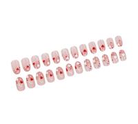 24Pcs Mandorla Unghie Finte Press On Unghie Artificiali Unghie Finte Colle Su Unghie Disegni di San Valentino