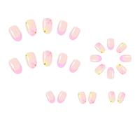 24pcs Mandorle Pressa Su Unghie Francese Falso Acrilico Artificiale Colle Per Le Donne Progettare Chiodo