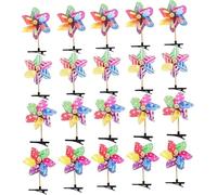 24pcs mulino a vento forcina girandola fiocchi per capelli cartoon capelli favore bambini clip per capelli girandola clip per capelli mini clip per capelli per ragazze metallo ferro clip accessori per