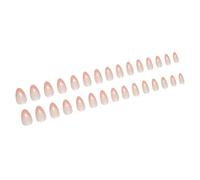 24Pcs Natale Press On Nails Breve Mandorla Francese Punte Unghie Artificiali Con Bowknot Disegni Unghie Accessori Per Le Donne
