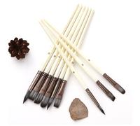 24pcs Nylon Capelli Manico di Legno Acquerello Pittura Spazzole Penna Raschietto