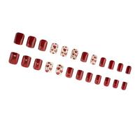 24Pcs Occhio di Gatto Premere Su Unghie Rossore Unghie Finte Acrilico Artificiale Colle Su Stick Per Le Donne Ragazze San
