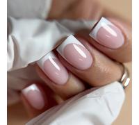 24pcs Omber Pinks Premere Chiodi Colla Su Unghie Francesi Finte Unghie Acriliche Chiodi Diplomati Finte Unghie Per WOM