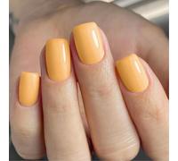 24Pcs Piazza Lucido Unghie Finte Acrilico Stick Ons Full Covers Press On Unghie Artificiali Facile Applicazione Vacanza Nail