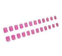 24Pcs Piazza Premere Su Unghie di San Valentino Unghie Finte Francesi Acrilico Unghie Finte Unghie Artifici