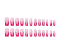 24Pcs Piazza Press On Nails Disegni Lucidi Unghie Finte Francesi Unghie Finte Acriliche Unghie Artifici