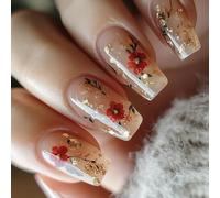 24Pcs Piazza Press On Nails Disegni Lucidi Unghie Finte Francesi Unghie Finte Acriliche Unghie Artifici