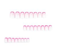 24Pcs Piazza Press On Nails Disegni Lucidi Unghie Finte Francesi Unghie Finte Acriliche Unghie Artifici