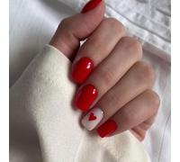 24Pcs Piazza San Valentino Press On Nails Applicazione Rapida Unghie Finte Stick On Manicure Art Per Look Elegante Accessori Per Unghie Alla Moda