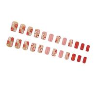 24Pcs Piazza Unghie Finte Premere Su Unghie Artificiali Unghie Finte Colle Su Unghie Valentine Disegni