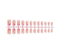 24pcs Press Su Unghie Temi Di Natale Falso Francese Cappelli Arte Decors Rimanere Per Festa Festa E Unghie Di Nozze