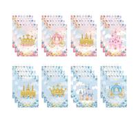 24Pcs Princess&Prince Castle Mini Spiral Notebooks Party Supplies Blue Pink Mini Notepad Pocket Journal Gifts for Kids Boys Girls Birthday Party Decorations Teacher Rewards Classroom School Supply