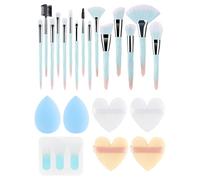 24PCS Professionale Trucco Set di Spazzole Polvere Puff Viso Pennello Occhio Miscela Di Spugne Accessori Per Principiante E Artisti Viaggi Trucco Pennello