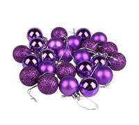 24pcs Purple Christmas Ball Ornament, Tree Colorful Decoration Pendant for Xmas New Year Festive Party Décor Decorazioni glitterate