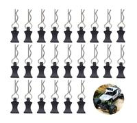 24pcs RC Carrozzeria Clip Deerc Ricambi Ricambi, RC Corpo Shell Pin Con Linguette Per RC Auto Ricambi RC Accessori Per 1/10 1/14 1/8 Telecomando Auto Shell Modello Ricambi Parti Truck Buggy