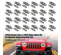 24PCS Rocker Arms & 24PCS Valve Lifters Kit Per Chrysler Dodge Jeep Ram 3.6L L3