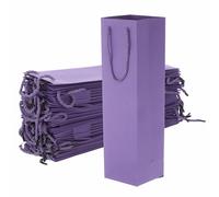 24Pcs Sacchetti Regalo Vino 3.7x3.5x14 Pollici per Bottiglie Viola
