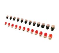 24pcs San Valentino Press On Nails Breve Forma di Mandorla Acrilico Unghie Finte Con Cuore Disegni Stick On Nails Per Le Donne