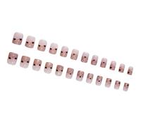 24pcs San Valentino Unghie Francese Punta Corta Piazza Premere Su Unghie Eleganti Disegni Stick On Unghie Manicure Unghie Accessori