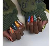 24Pcs Short Almond Fake Nails Press On Artificial False Glues On Designs French Tips Gifts On Nail Coffin Almond French Tip On Nail