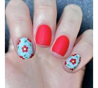 24pcs Square Press On Nails Disegni Lucidi Francese Finte Acrilico False Gue Artificiali Donne In Baratto Per Le Unghie Punta Francese Mandorle