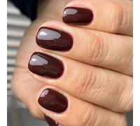 24pcs Square Press On Nails Wine Red French Fute Nails Acrilico False Na Unghie Acconde Per Le Donne Premere Nail Square French Tap Nail