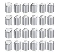 24pcs Tappi in Plastica Alluminizzata, per Caps 20/410 Durevoli, Argento Bianco