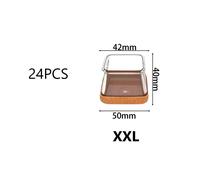 24pcs Trasparente Sedia da Tavolo Gamba Protezioni Quadrato Forma Coperchi Per