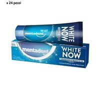 24pz Dentifricio Mentadent White Now con fluoro e ingredienti sbiancanti 75ml