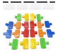 24Pz Etichette per Cavi Elettrici, Segnacavi Elettrici Etichette Riutilizzabili Marcatore Cavo, Etichette Colorate Rettangolari Etichetta Cavo Elettrico per Organizzare i Cavi&Marcatori per Cavi-4x2CM