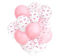 24pz Palloncini a Fiocco, 30,48cm Palloncini in Lattice con Fiocco Palloncini Fiocco Rosa Decorazioni per Feste con Fiocco per Matrimonio Laurea Festa di Genere Addio al Celibato (Stile 1)