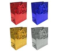 24pz Sacchetto busta regalo in carta lucida con glitter cm 14,5 x 11,5 x 6,5