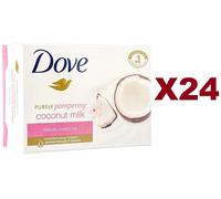 24PZ SAPONETTA DOVE BEAUTY CREAM BAR PAMPERING COCONUT MILK SAPONE IDRATANTE 90g